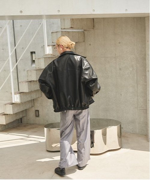 AMAILフェイクレザージャケット N.HOOLYWOOD for Ameri FAKE LEATHER JACKET