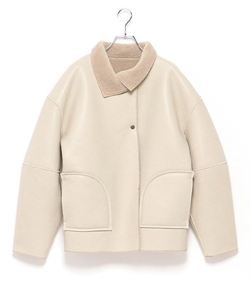 【値下げ】RUSSELUNO ラッセルノ♡ ストレッチボアブルゾン　美品 リバーシブルボアブルゾン | LUKU nari（ルクナーリー）