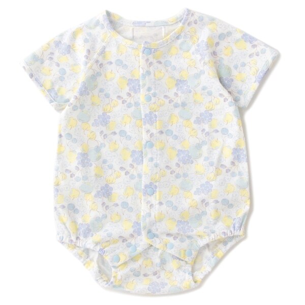 オーガニックコットン フルーツフラワーボディースーツ【日本製】