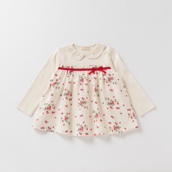 オーガニックコットン 野イチゴビエラチュニック【日本製】