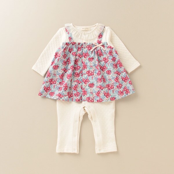 オーガニックコットン スワイリングペタルカバーオール【日本製】