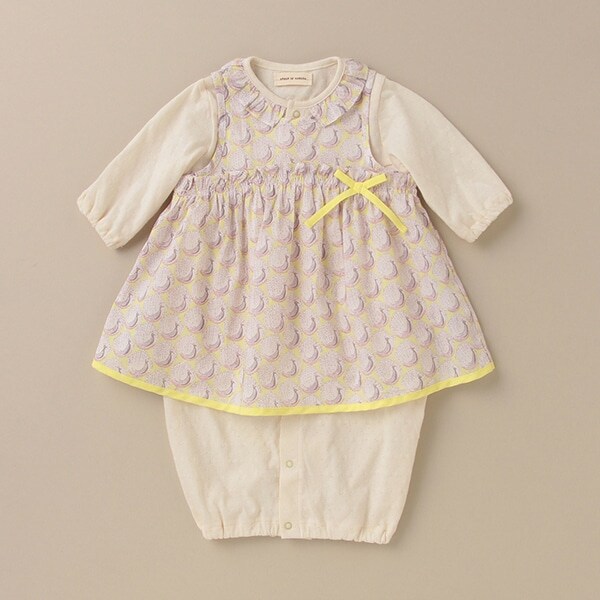 オーガニックコットン ピーコックエプロン付兼用ドレス【日本製】