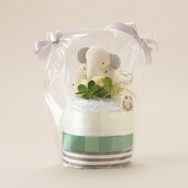 オーガニックコットン ダイパーケーキラトル1段【日本製】