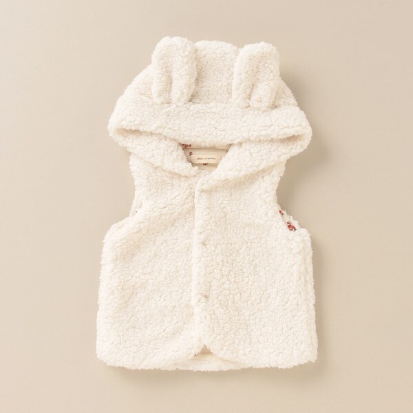 モコモコフードつきベスト 【日本製】