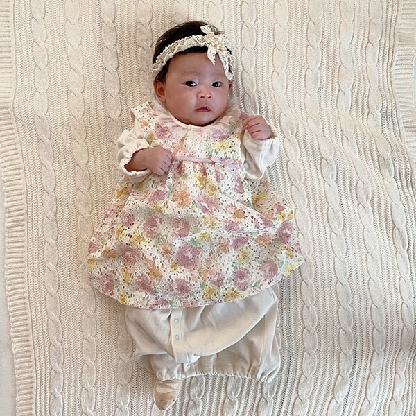 フラワーレース兼用ドレス 【日本製】