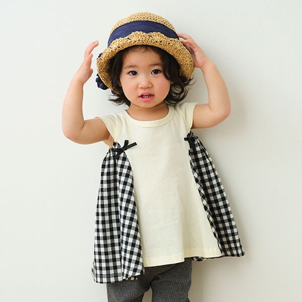 サイド切替フレアーチュニック