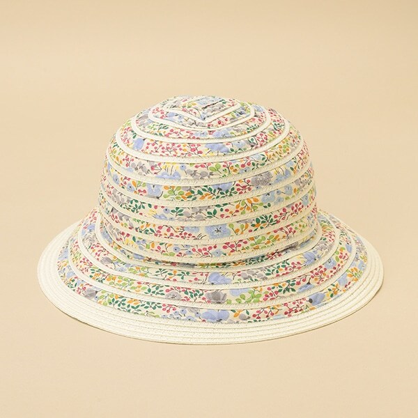 小花柄ウッシャブルブレードハット