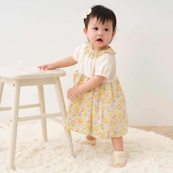 リバティファブリックブルマーつきワンピーススーツ【日本製】