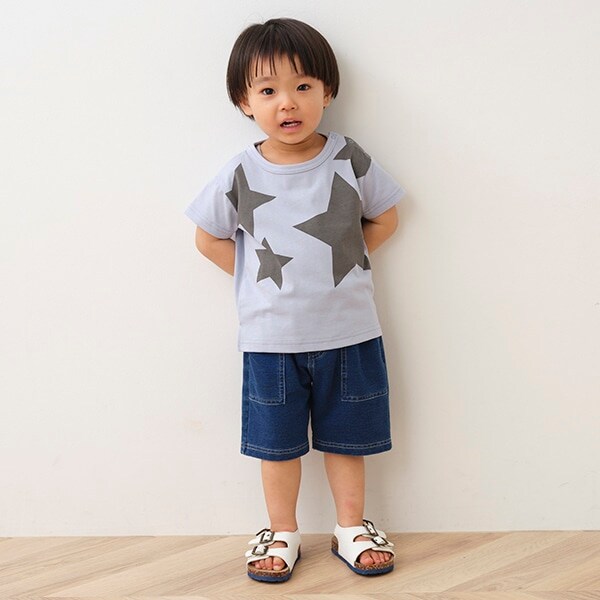 ニットデニム5分丈パンツ