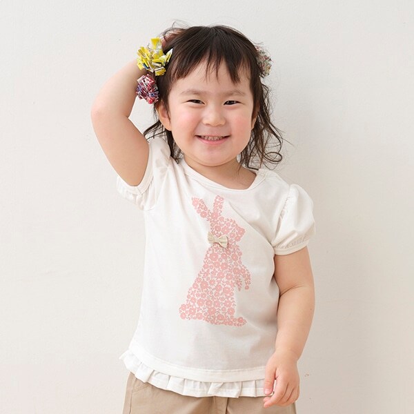フラワーラビットTシャツ