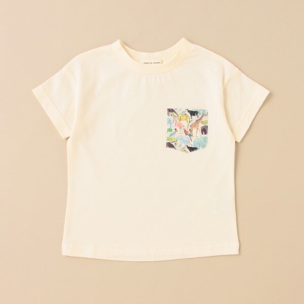 子供リバティファブリックポケット半袖Tシャツ