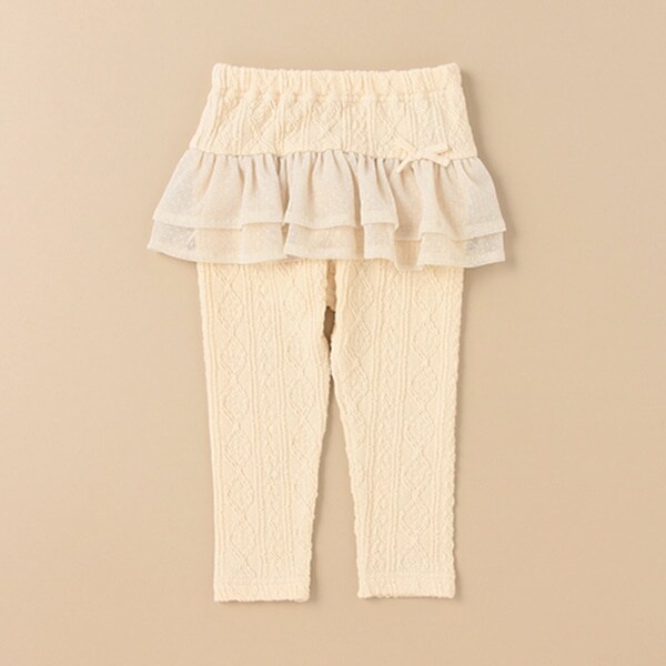 ケーブルチュールフル丈レギンス【日本製】