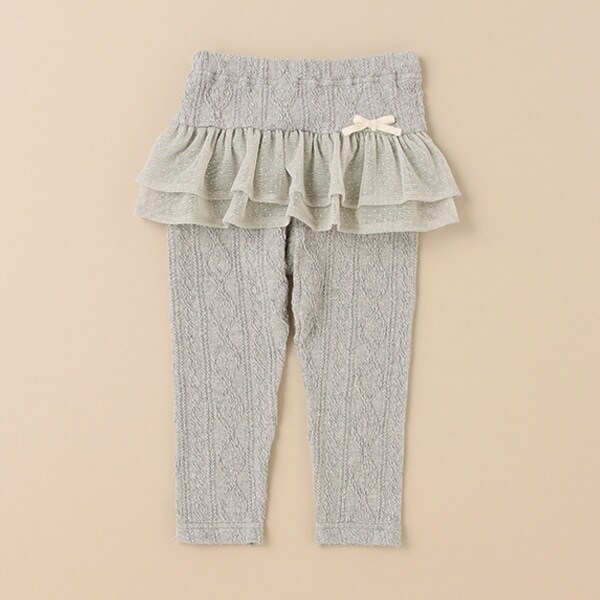 ケーブルチュールフル丈レギンス【日本製】