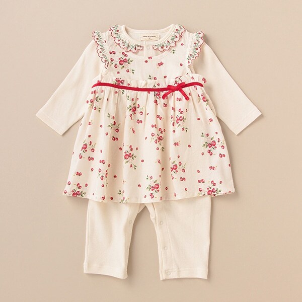 野イチゴエプロンつきカバーオール【日本製】