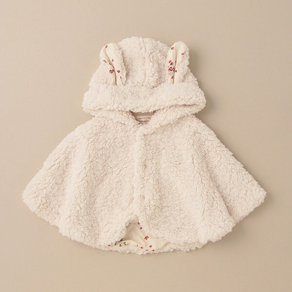 モコモコフードつきマント【日本製】