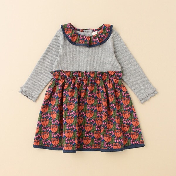 チューダー・チューリップドッキングワンピース【日本製】