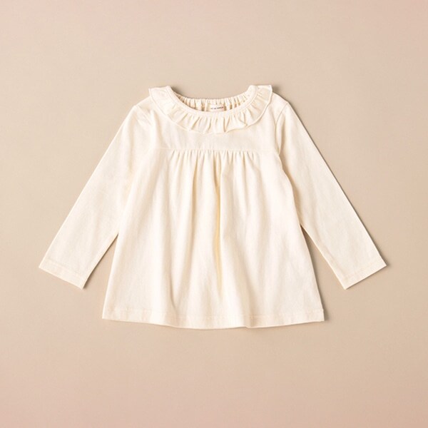 フリル長袖Tシャツ