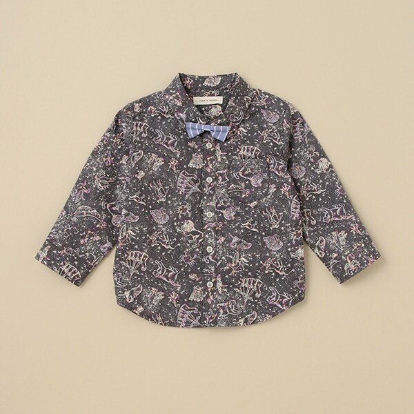 Kevin蝶タイつき長袖シャツ【日本製】