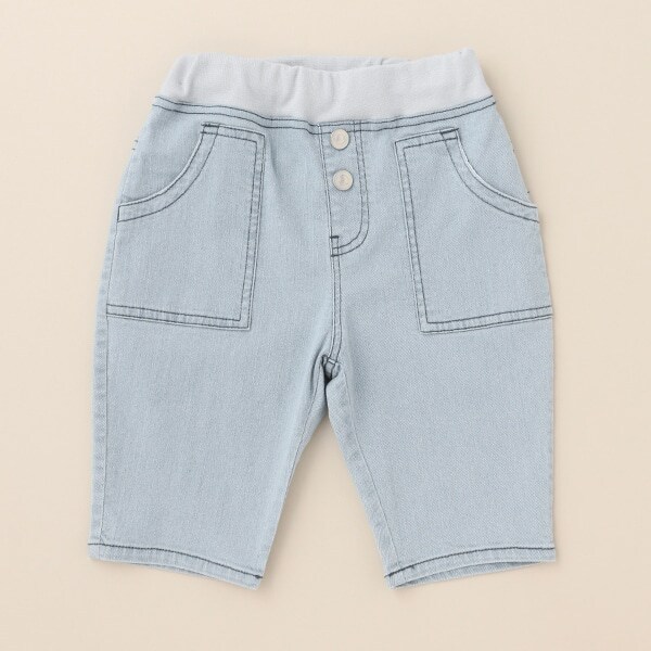 接触冷感7分丈デニムパンツ