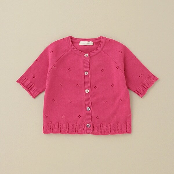 透かし編カーディガン【日本製】