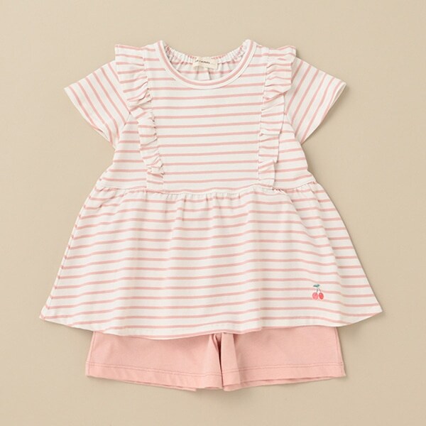 GIRL'Sボーダーセットアップ