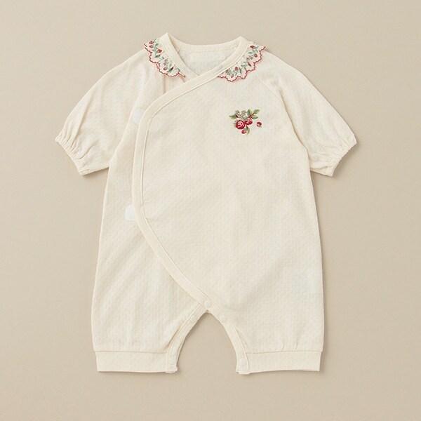 野イチゴ刺しゅうNEW BORNウェア【日本製】