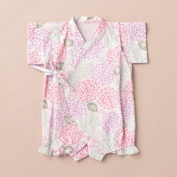 紫陽花柄甚平オール