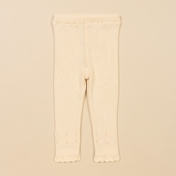 オーガニックリブ編みレギンス【日本製】