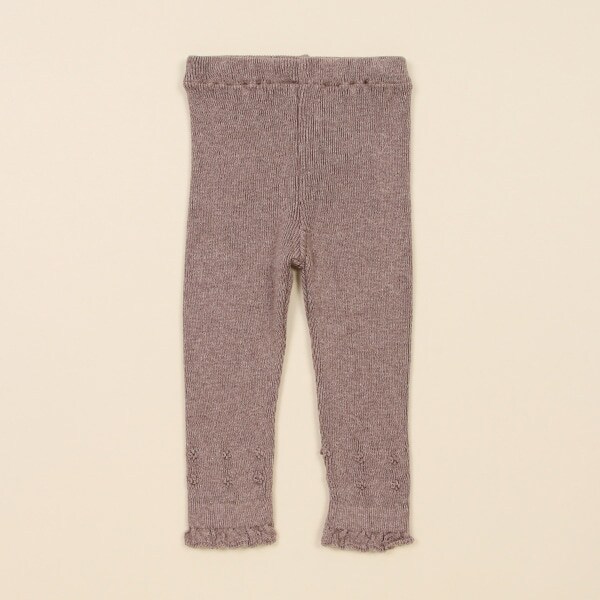 オーガニックリブ編みレギンス【日本製】