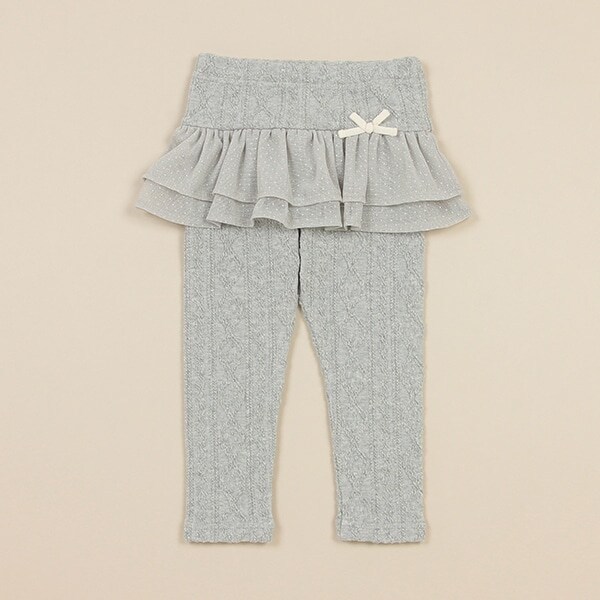 ケーブルチュールフル丈レギンス【日本製】