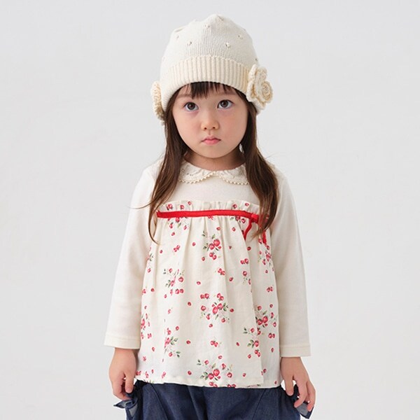 野イチゴ長袖チュニック【日本製】