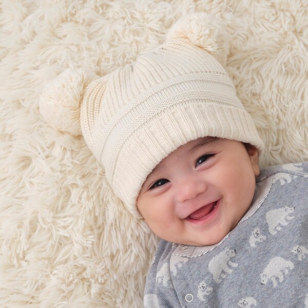 オーガニックボンボン帽子【日本製】