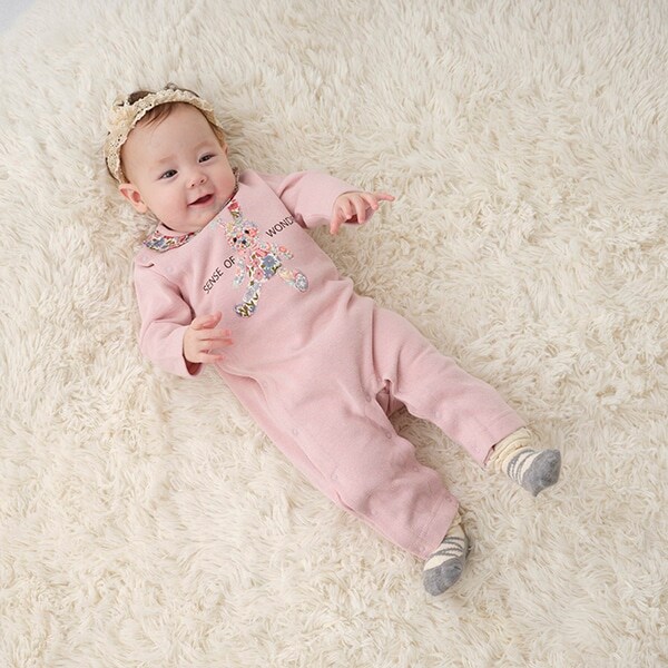 リバティファブリックうさくまカバーオール