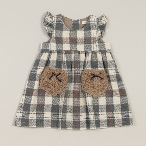 ブロックチェックジャンパースカート