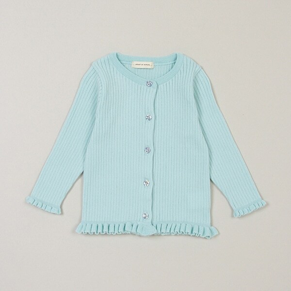 リブフリルカーディガン【日本製】