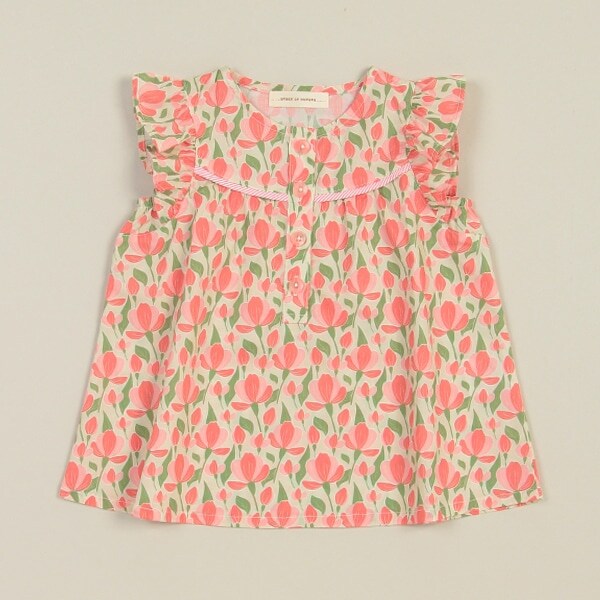 チューリップ柄チュニック