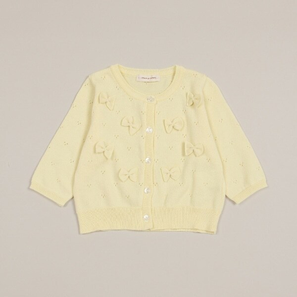 リボンカーディガン【日本製】