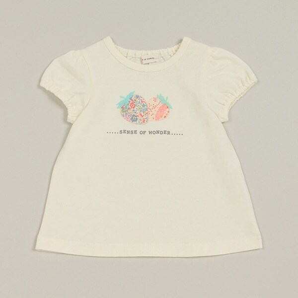 いちごアップリケ半袖Tシャツ