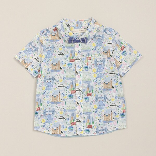 Pride and Bloom蝶タイつき半袖シャツ【日本製】