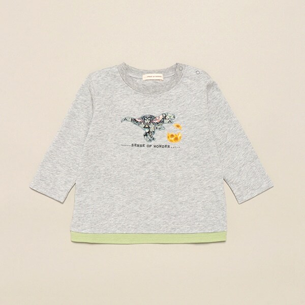 リバティ恐竜たまご長袖Tシャツ