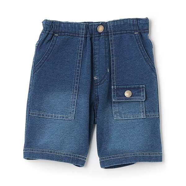 ニットデニムハーフパンツ