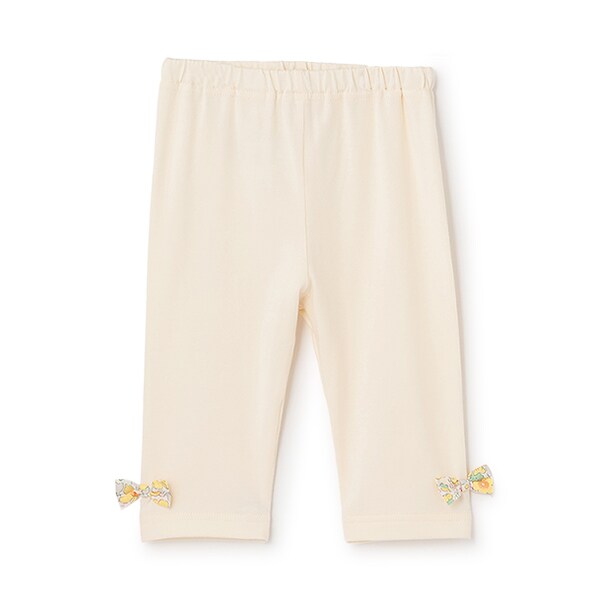 【オーガニック】リバティリボン7分丈レギンス【日本製】