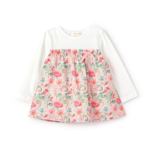 花柄長袖チュニック