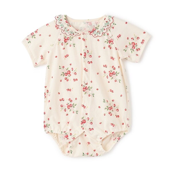 【オーガニック】野イチゴボディスーツ【日本製】