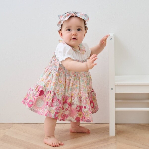 【オーガニック】リバティパッチワークワンピーススーツ【日本製】