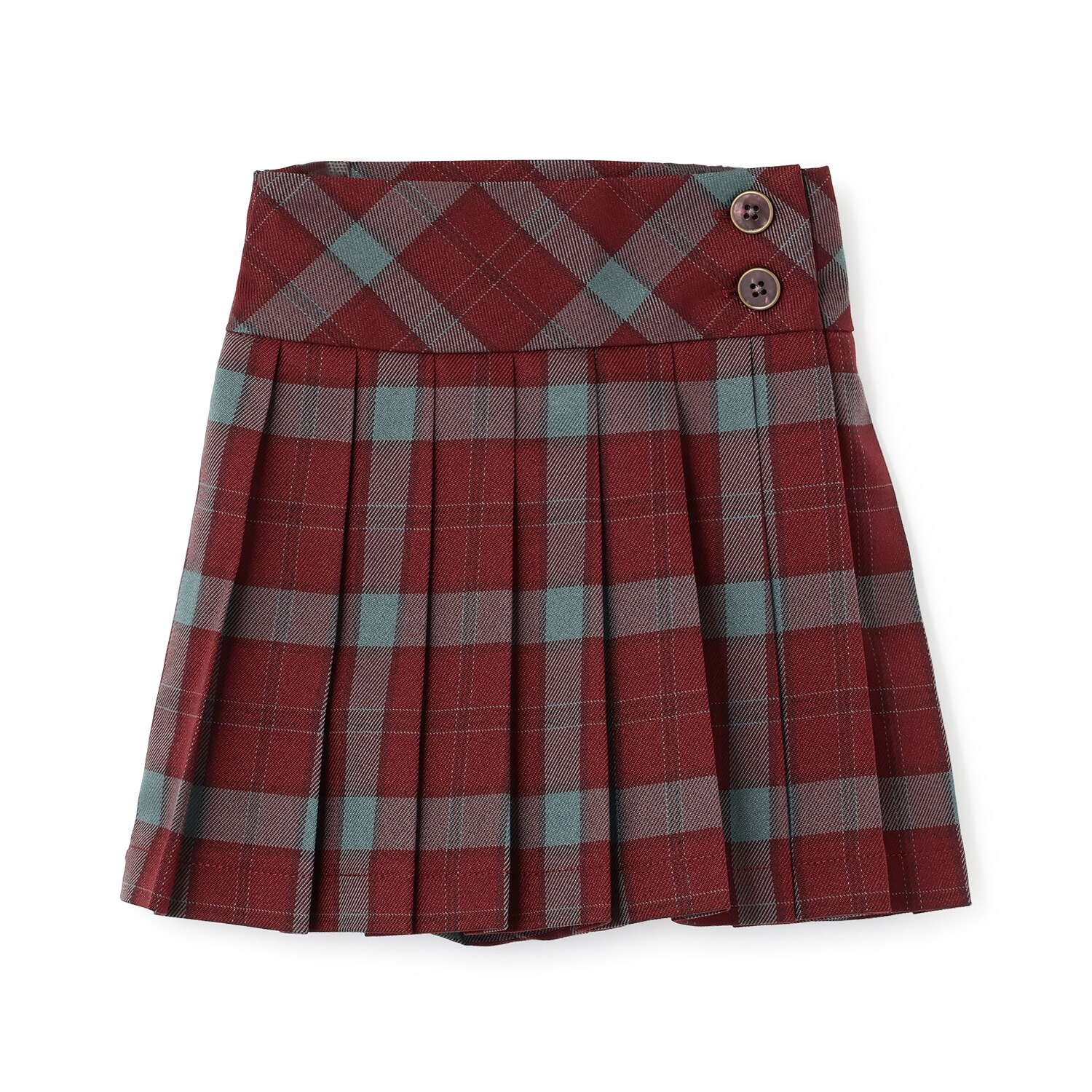 チェックプリーツキュロットスカート