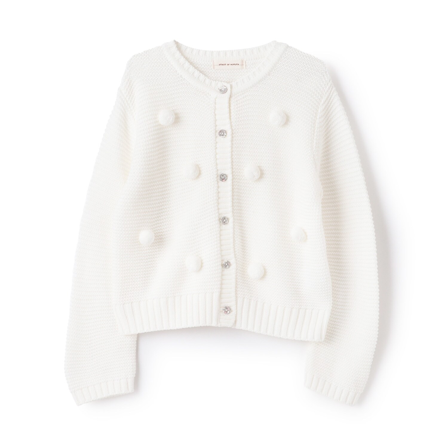 ポンポンカーディガン【日本製】