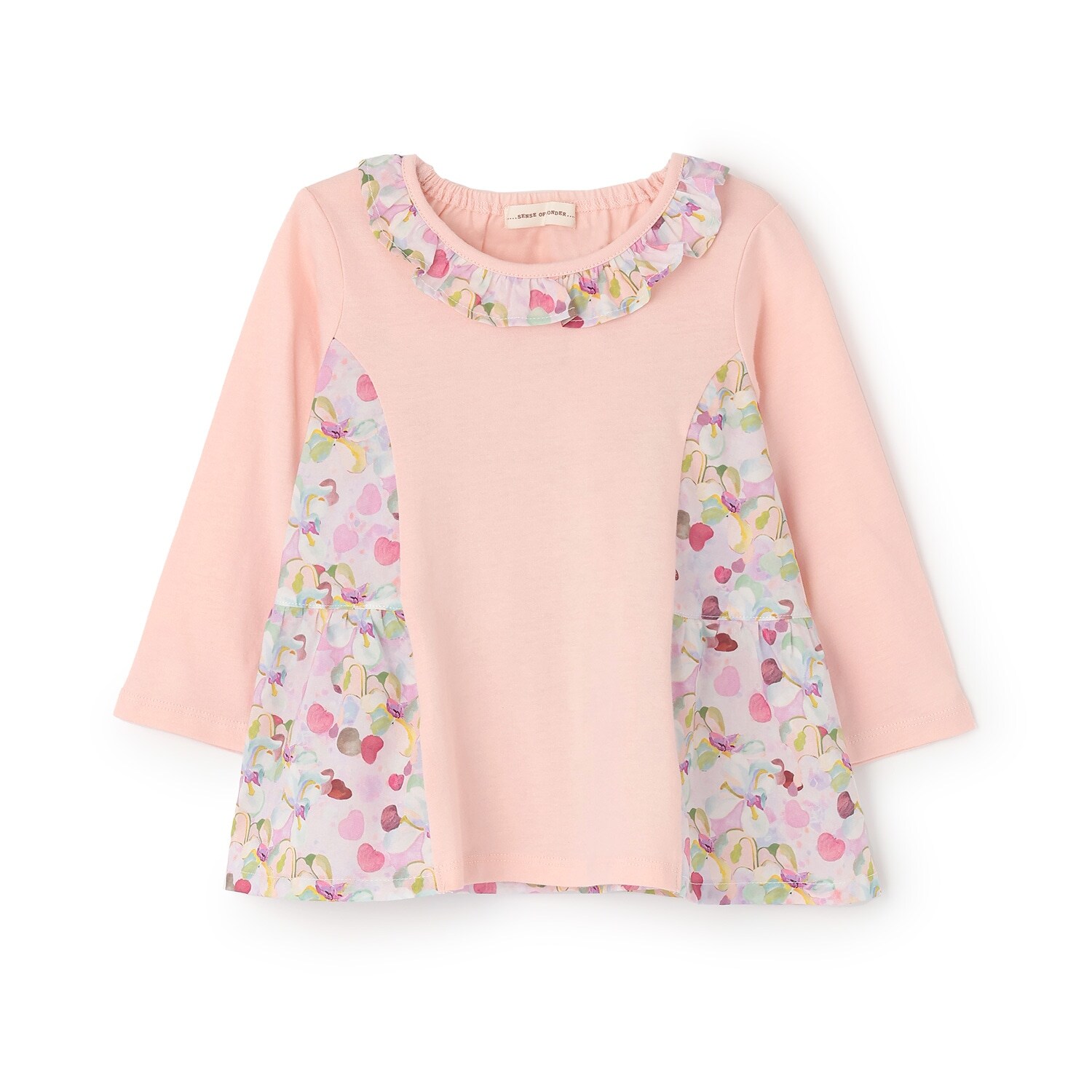 花柄切替えティアードチュニック