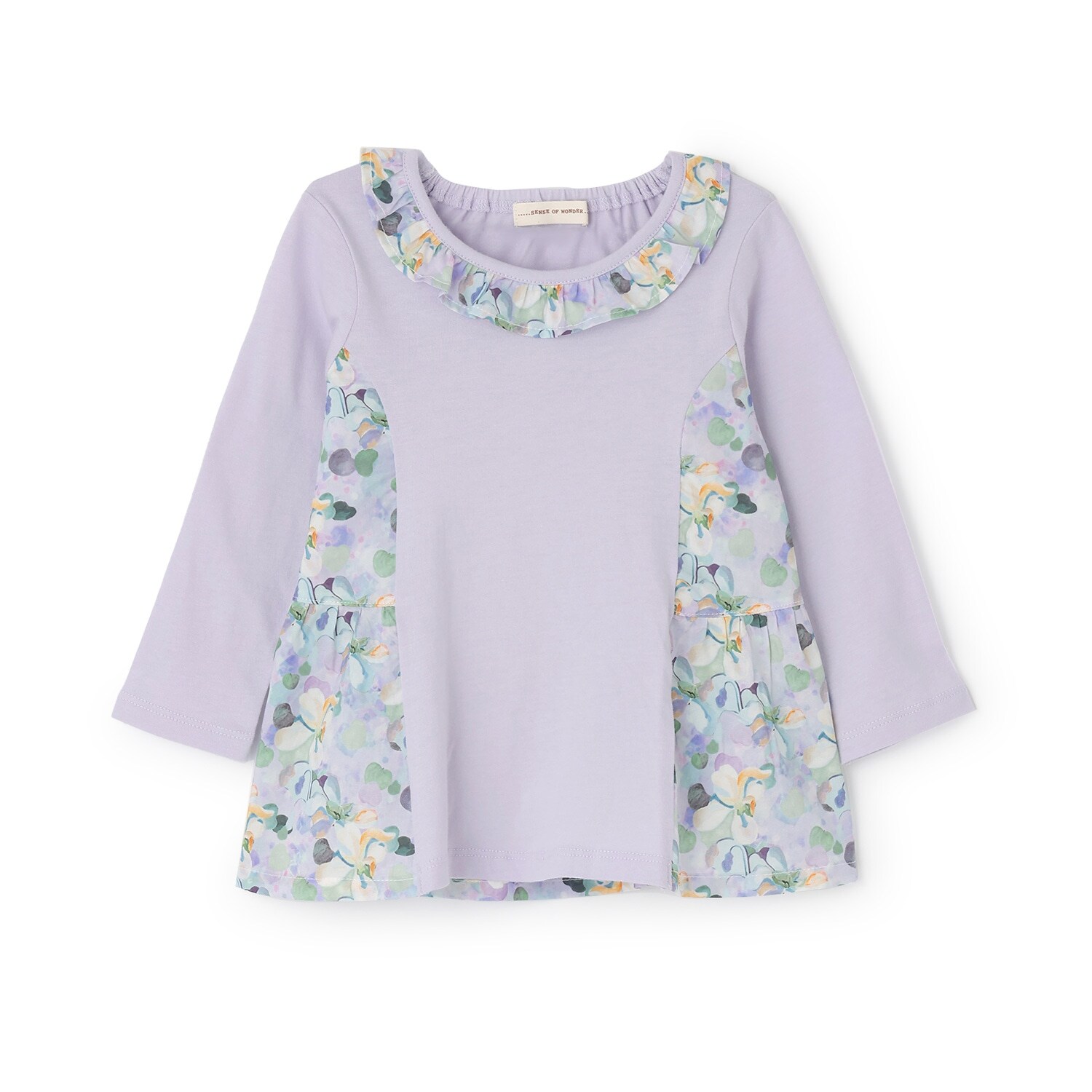 花柄切替えティアードチュニック