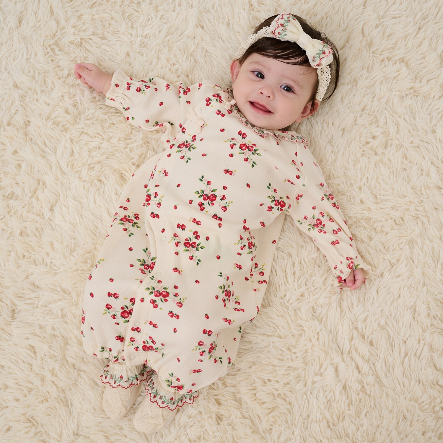 【オーガニック】野イチゴ2WAYオール【日本製】